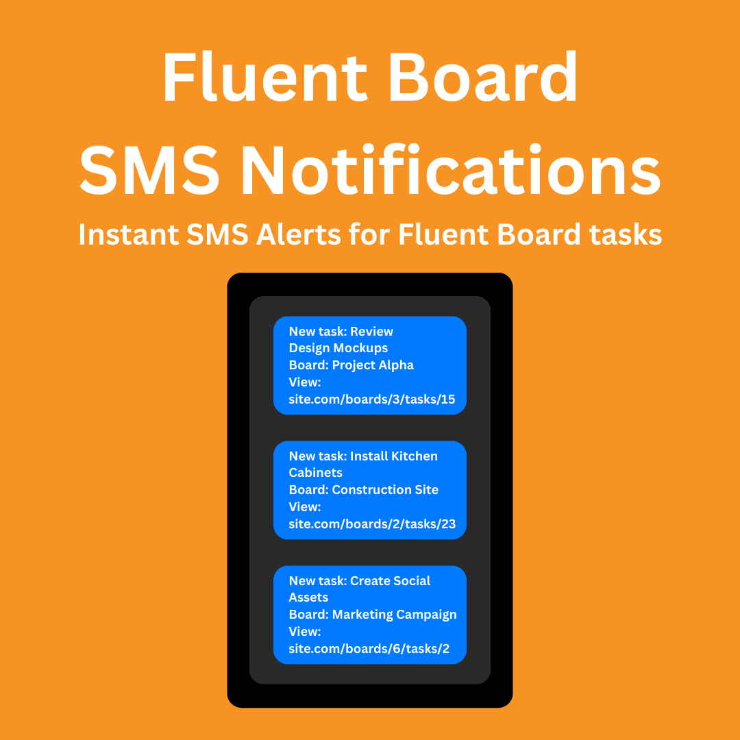 Fluent Board SMS Notifications
